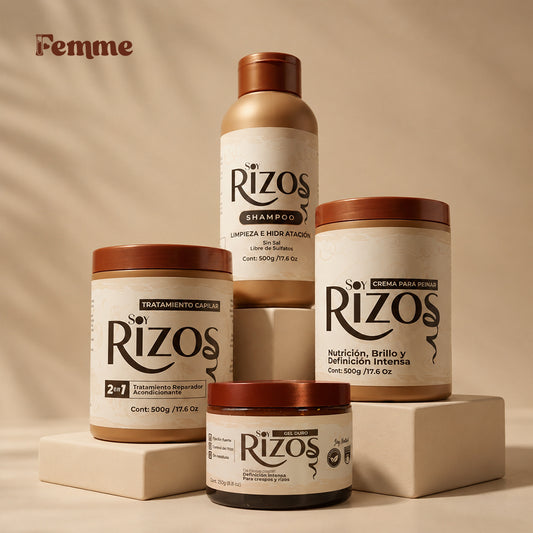 Kit Soy Rizos: Shampoo, Acondicionador, Crema, gel duro bifasico + REGALO 🎁✨