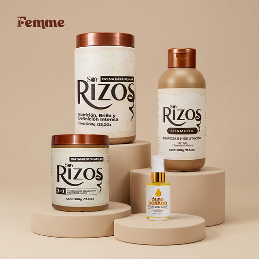 Kit Soy Rizos con Crema de 1 Kilo + Óleo Dorado + REGALO 🎁✨