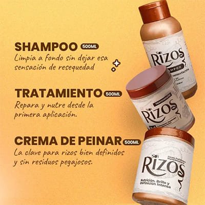 Kit Soy Rizos: Shampoo, Acondicionador y Crema + REGALO 🎁✨